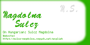 magdolna sulcz business card